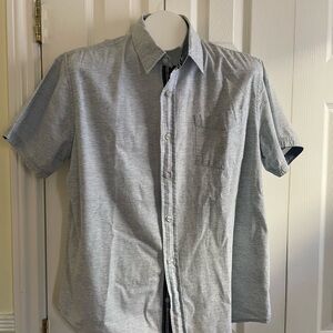 Lee Men's Casual Light Gray Button Down Shirt